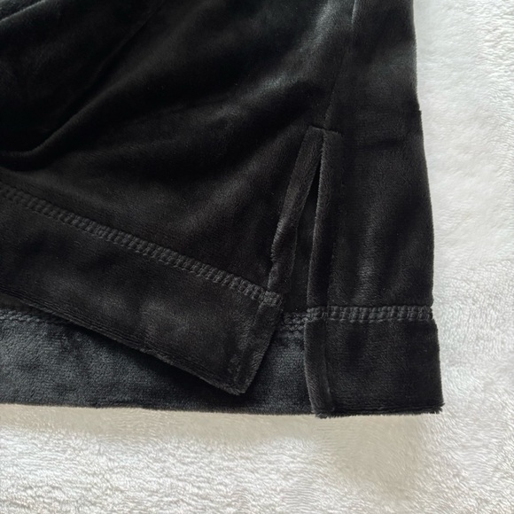 PHILOSOPHY Long Sleeve Straight Hem Black Velour Hoodie--NWT--PL - Picture 8 of 16